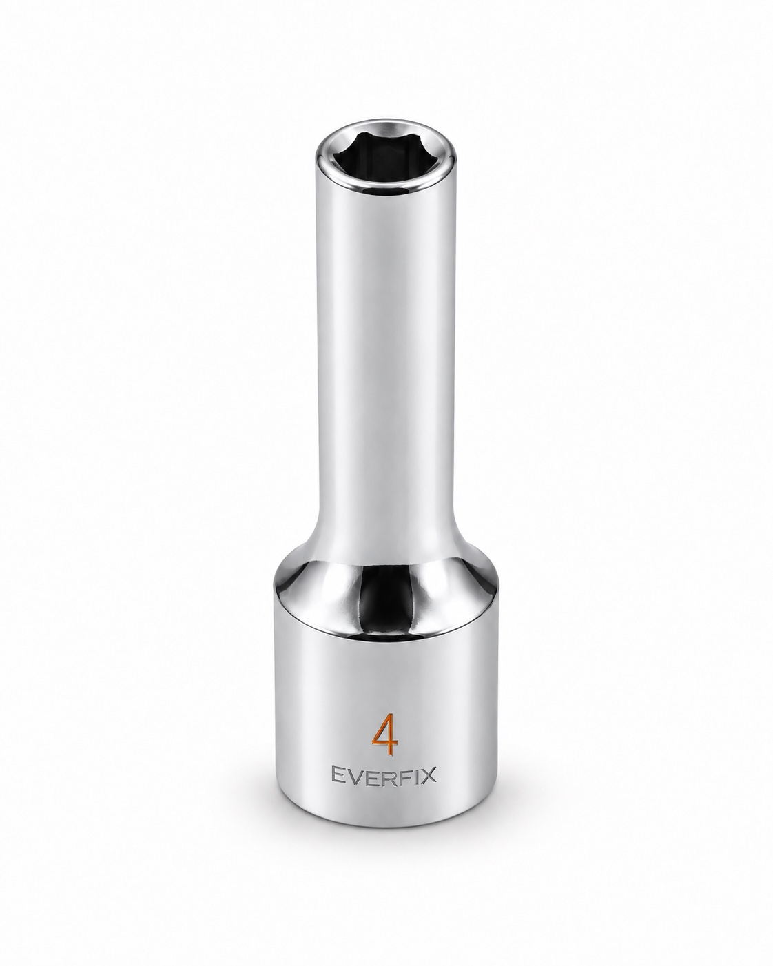 LY Tools 1/4-inch chrome 6-point mid-length socket · 4 mm