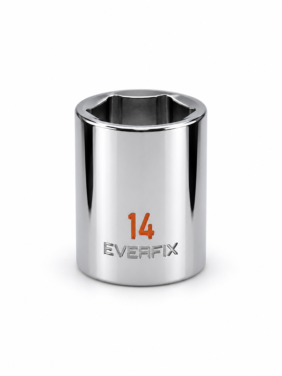 LY Tools 1/4-inch chrome 6-point short socket · 14 mm