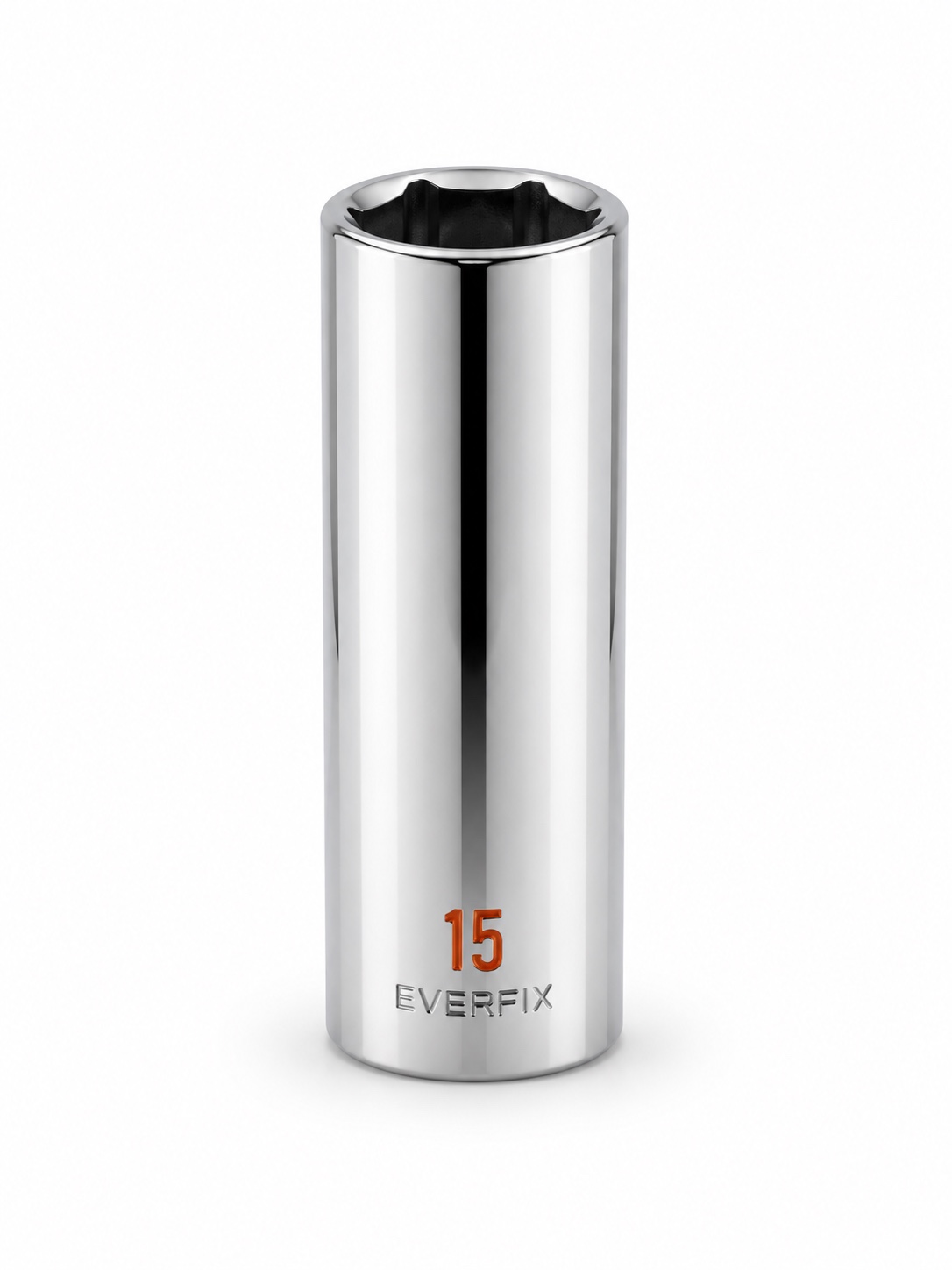 LY Tools 1/4-inch chrome 6-point deep socket · 15 mm