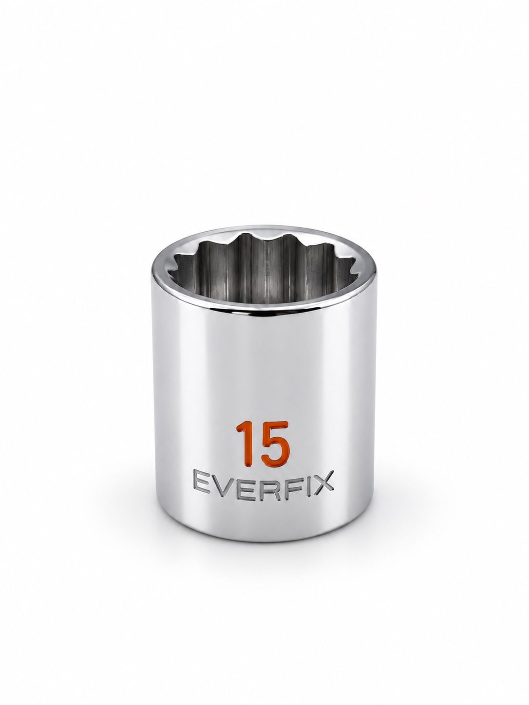 LY Tools 1/4-inch chrome 12-point short socket · 15 mm