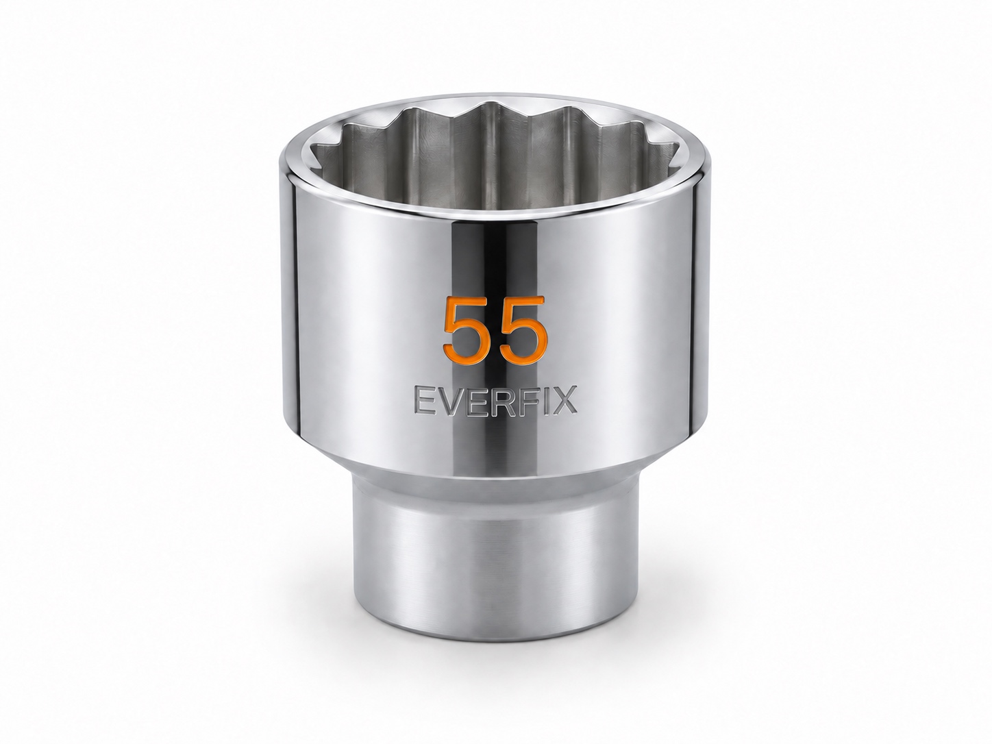 LY Tools 1-inch chrome 12-point short socket · 55 mm